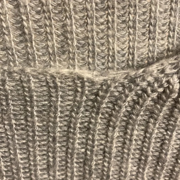 Halogen Wool Blend Pullover Gray Sweater Black Lace Up Size Small Petite - Picture 12 of 15